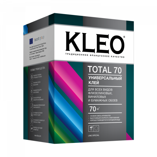 Клей обойный Kleo Тотал универсальный 70м2 500г/12